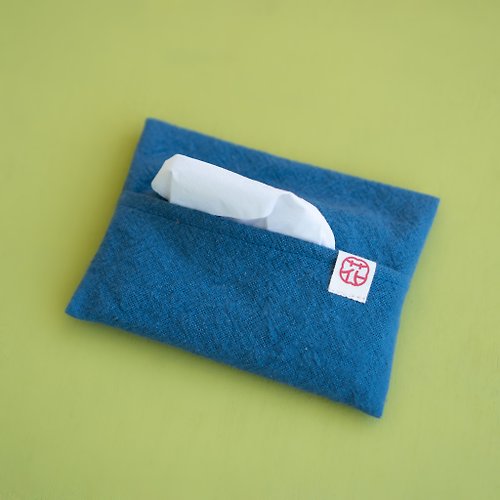 花見小路．小花針線房 最雅致禮物 面紙包 日本布料藍