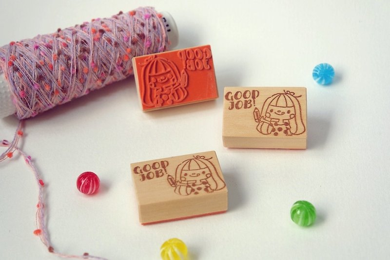 Seal / Teacher Series / GOOD JOB - Stamps & Stamp Pads - Plastic Orange