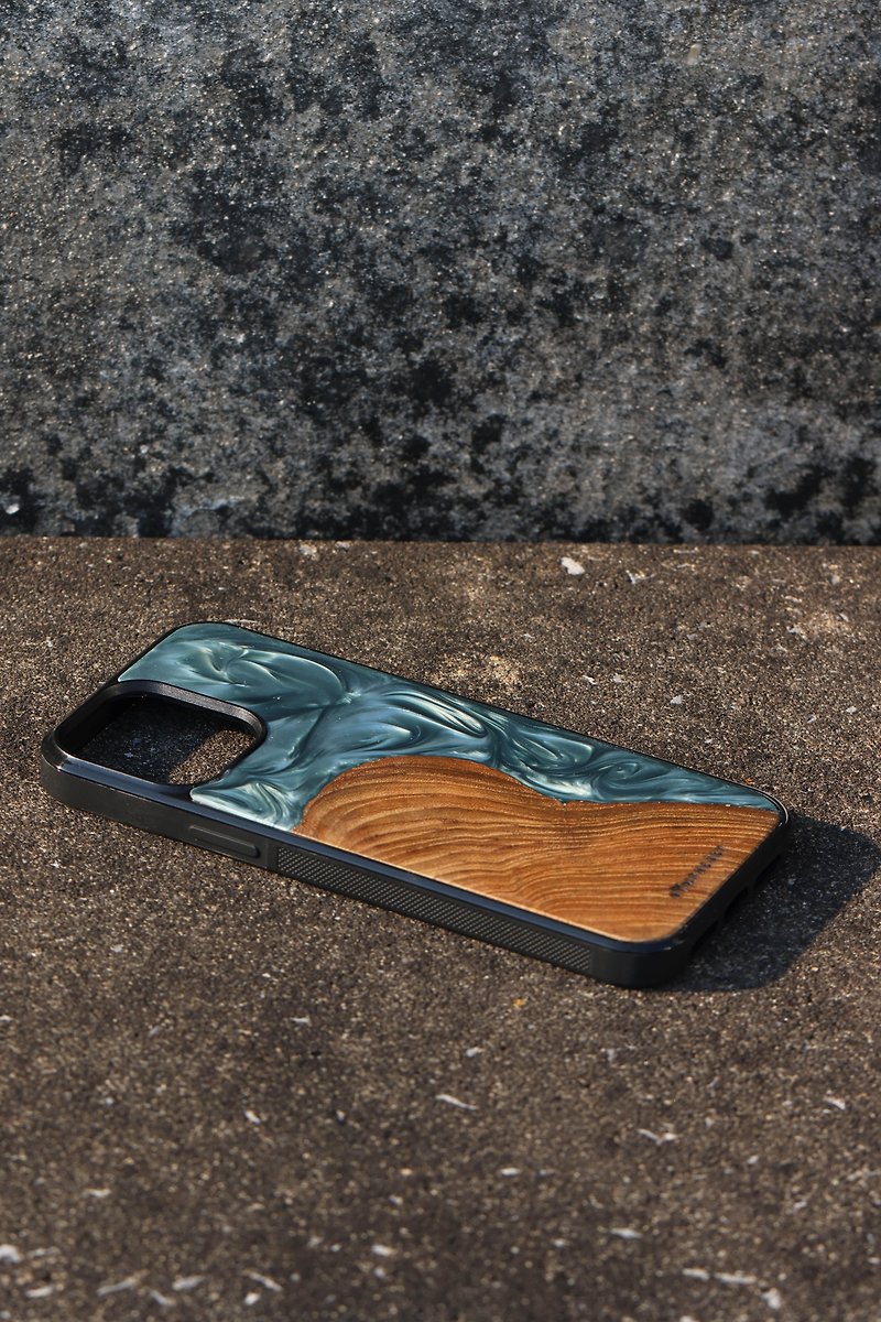 NIN MUNG KORN - 木製ケース電話 - スマホケース - 木製 グリーン
