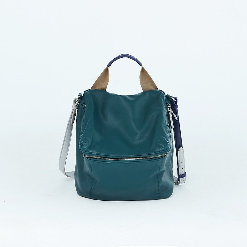 [HANDOS] Pimm's Lightweight Sheepskin Casual Shoulder Bag - Indigo - Messenger Bags & Sling Bags - Genuine Leather Blue