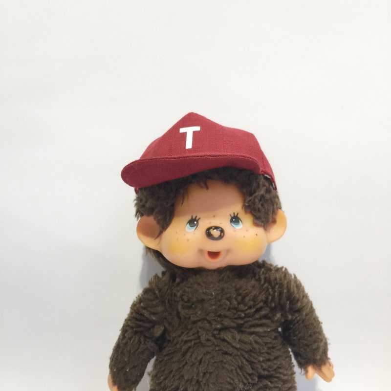 Monchhichi(S)_手作娃衣_兩面棒球帽 - 公仔/玩偶 - 棉．麻 多色