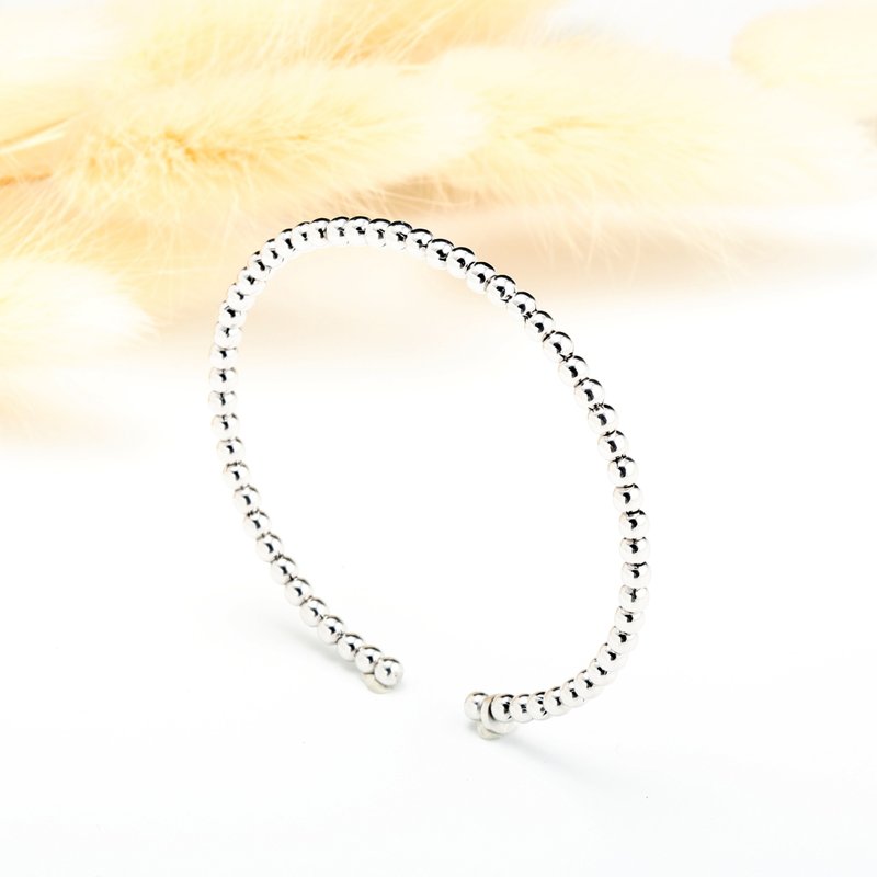 Simple Ball s925 Sterling Silver Bracelet Valentine's Day gift - Bracelets - Sterling Silver Silver