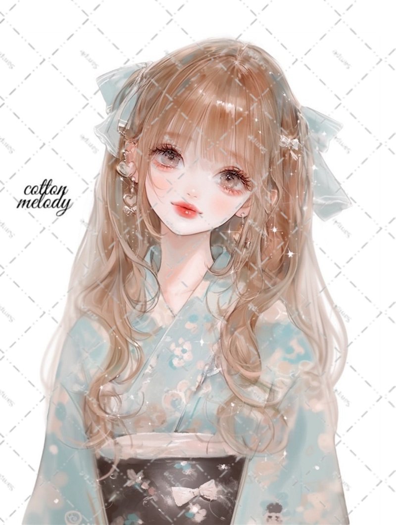 original sticker no.5807 人物ステッカー オリジナルステッカー 人物ステッカー 女の子ステッカー オリジナル人物ステッカー - 貼紙 - 紙 