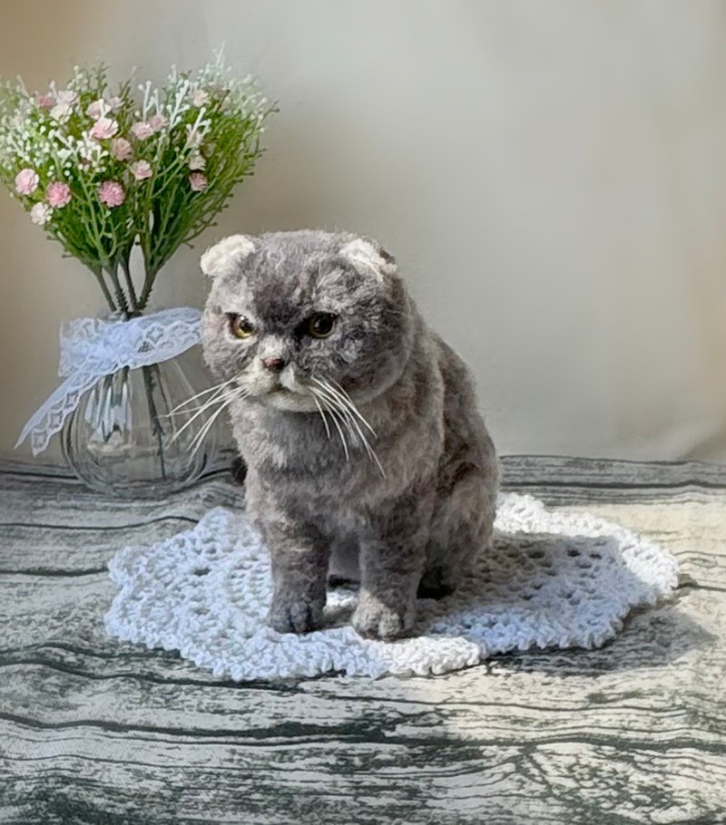 Customized pet wool felt realistic cats and dogs - หมอน - ขนแกะ 