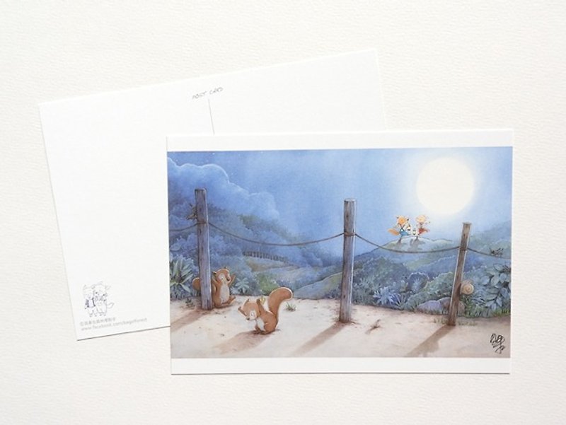 Bagels illustration postcard - Call miles! Plants spell - Cards & Postcards - Paper Blue