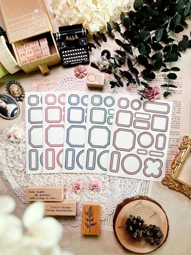 vintage mini label-Paper sticker - 貼紙 - 紙 
