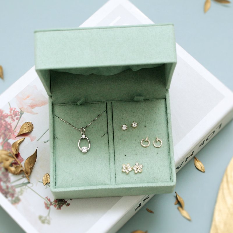 Tresor 珠寶盒/飾品收納盒/珠寶收藏盒/情人節禮物 - 居家收納/收納盒/收納用品 - 其他材質 綠色