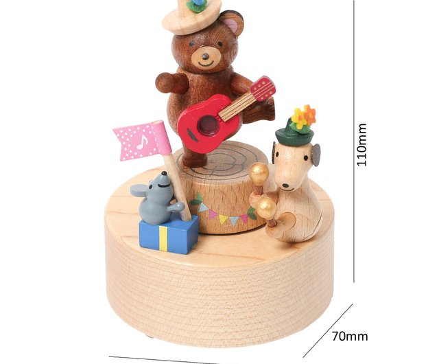 森の音楽会】ミニターンテーブルオルゴール くまさん | Wooderful life