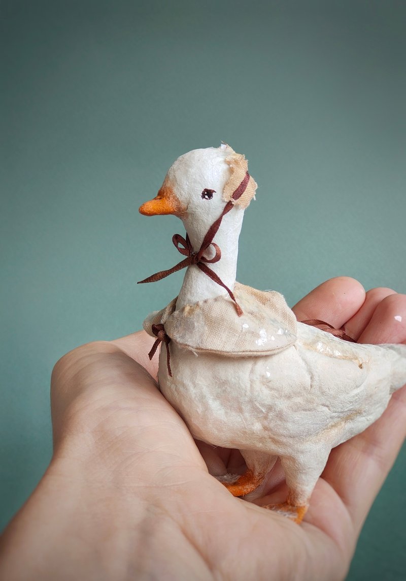 Christmas tree toy. Goose. Vintage style . Retro style - 公仔/玩偶 - 其他材質 白色