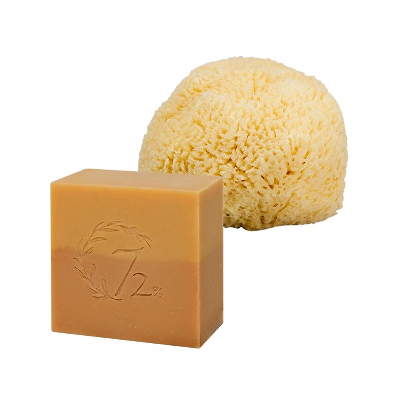 Xuewen Yangxing French mineral mud face soothing special soap sponge two-piece group - สบู่ - พืช/ดอกไม้ สีนำ้ตาล