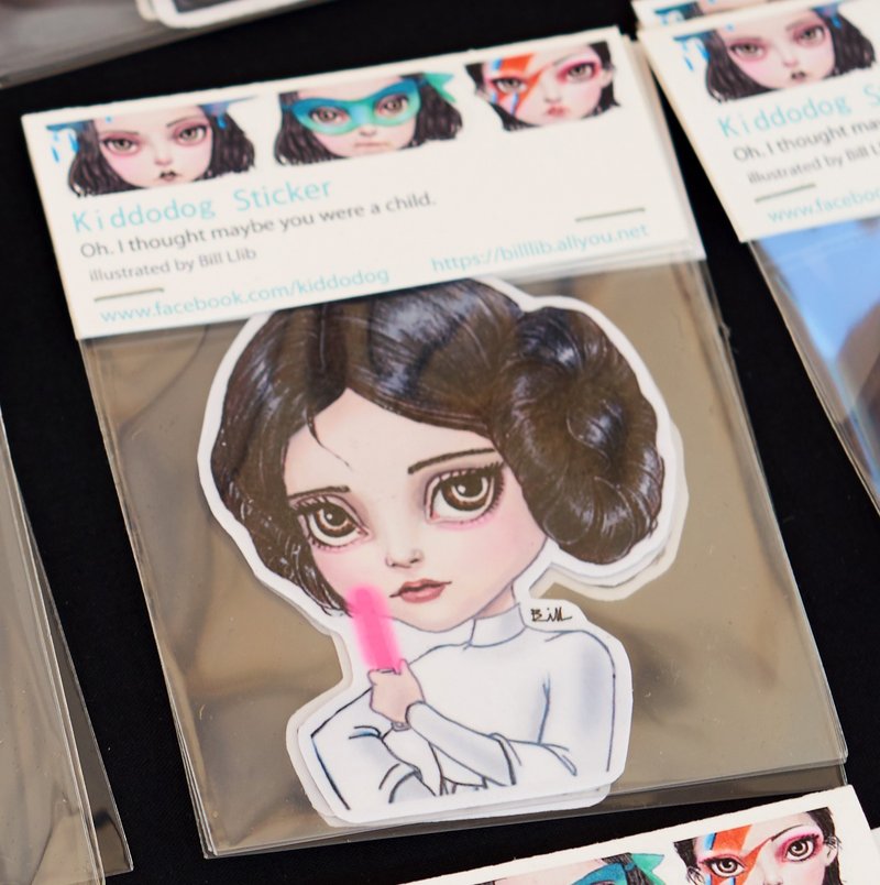 Sticker - Kiddodog - Leia Princess - Cutie - Star wars. - 貼紙 - 紙 