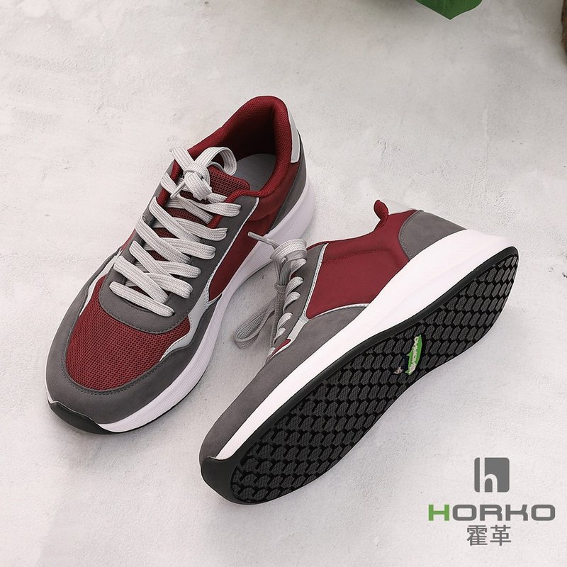 [HORKO] Grounded classic shoes - red and gray - Women's Casual Shoes - Other Materials Red