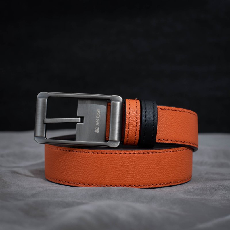 TWO FACES Double sided Belt - Belts - Genuine Leather 