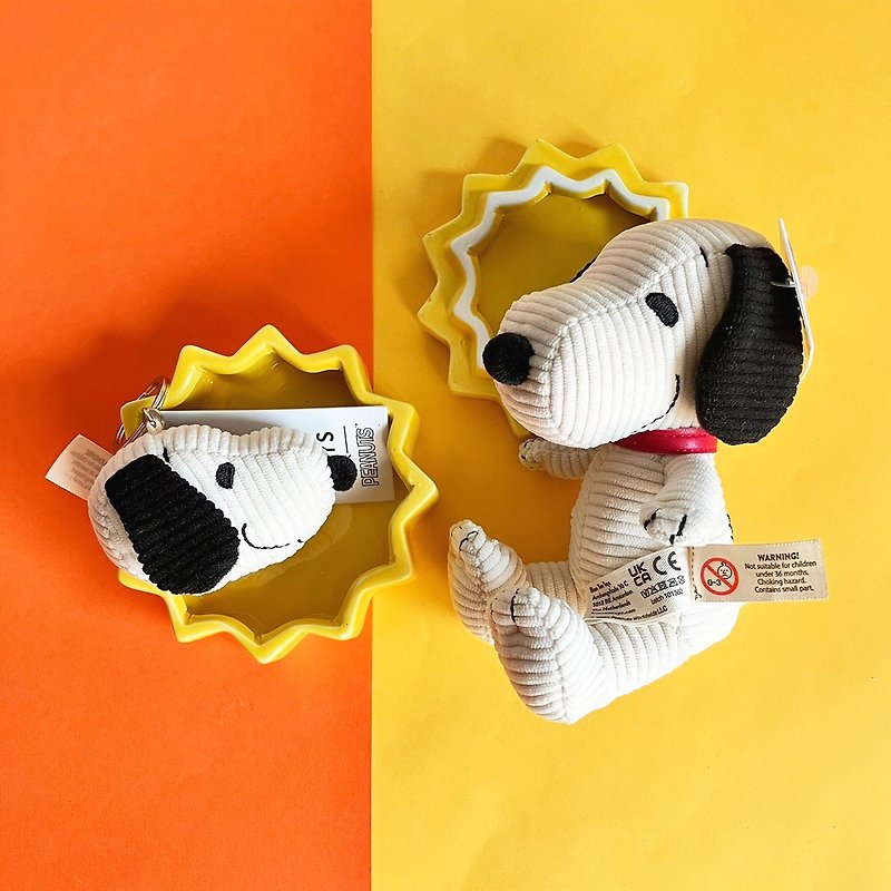 [Corduroy Best Friends Group] Snoopy 12CM + Keychain 4.5CM - Stuffed Dolls & Figurines - Polyester Multicolor