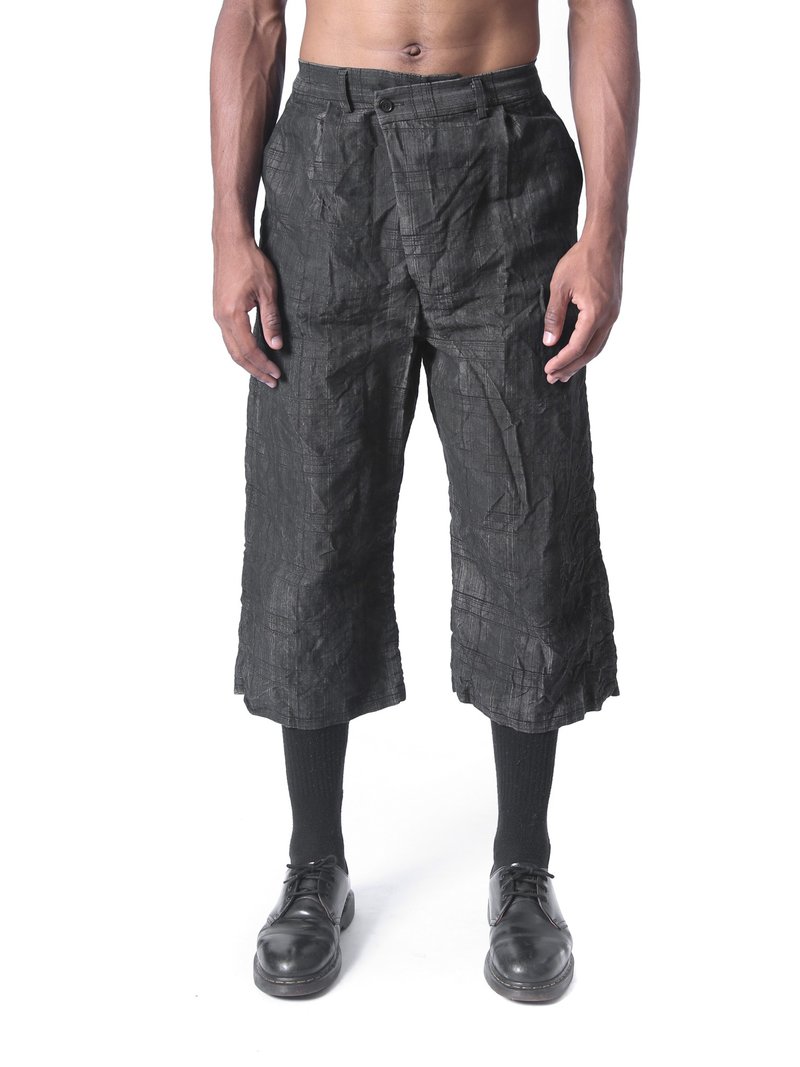 Hand-painted pants DISSOLVE - Men's Pants - Cotton & Hemp Gray