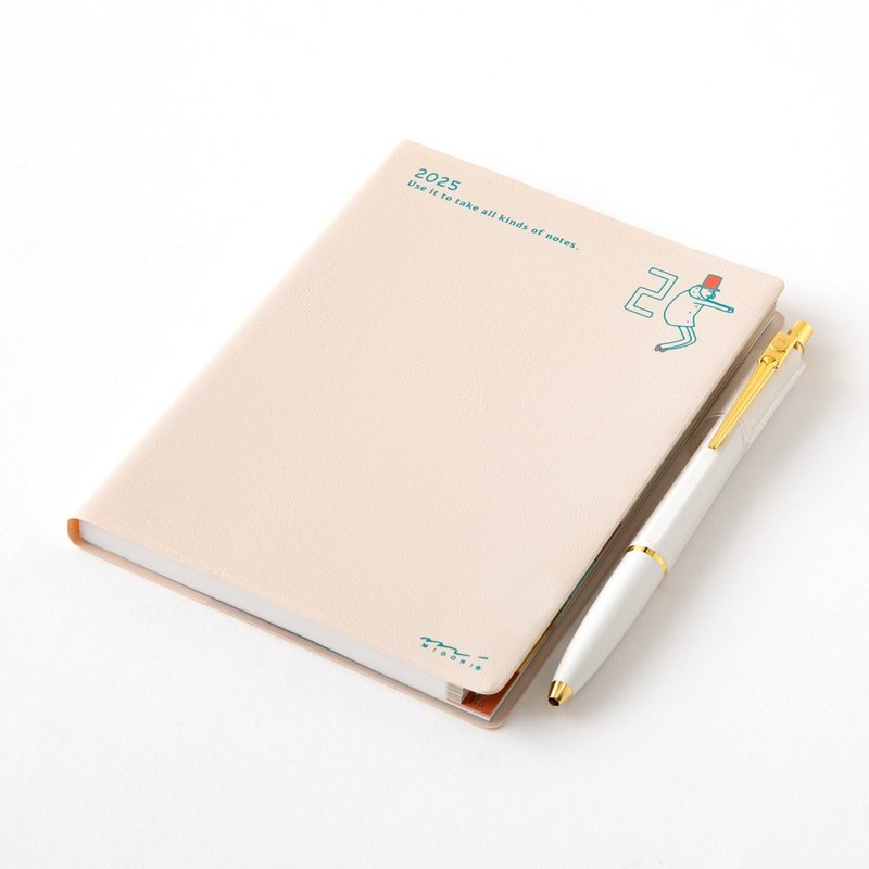 MIDORI Pocket Diary 2025 (monthly and weekly grid) A6 Ogisan - สมุดบันทึก/สมุดปฏิทิน - กระดาษ หลากหลายสี