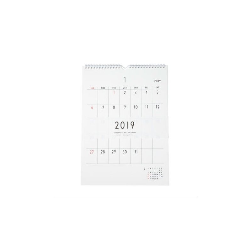 NORITAKE -2019 WALL CALENDAR - 年曆/桌曆 - 紙 白色