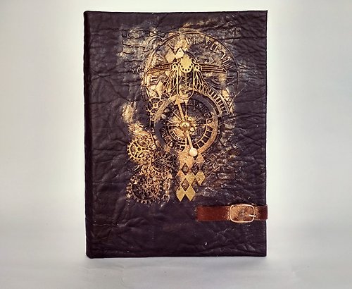 junkjournals Steampunk grimoire journal handmade for sale Gothic notebook mechanical blank