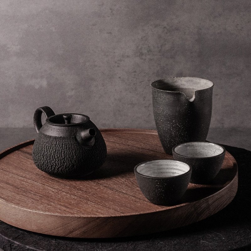 Selfless Series - Chengyan Black Tea Set 200ml - Teapots & Teacups - Pottery Black