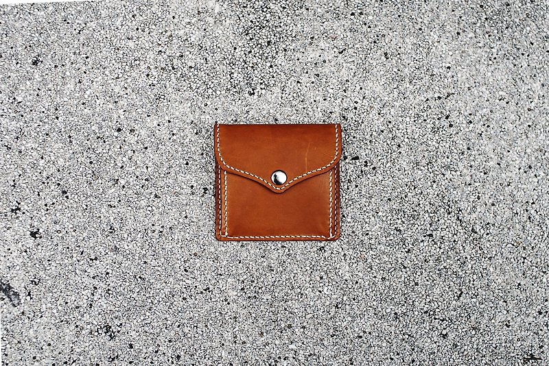 Generous purse - Leather - กระเป๋าใส่เหรียญ - หนังแท้ สีนำ้ตาล