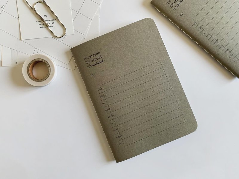 Erased Planner – Design Your Actions, Build Habits in 3 Months - 筆記本/手帳 - 紙 
