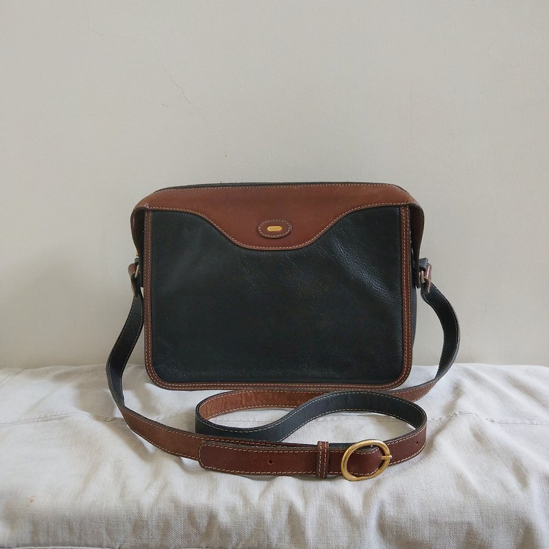 Leather bag_B034_BALLY - กระเป๋าแมสเซนเจอร์ - หนังแท้ สีนำ้ตาล
