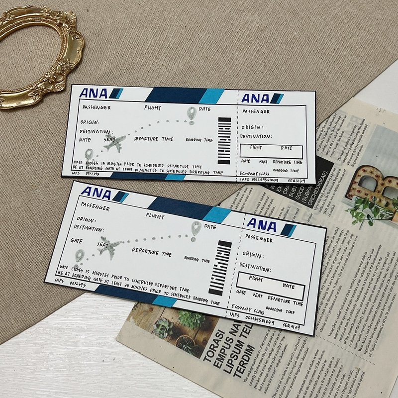 Air tickets, tickets, concert tickets, handmade cards, handmade cards, birthday and Valentine's Day commemorative cards - การ์ด/โปสการ์ด - กระดาษ หลากหลายสี