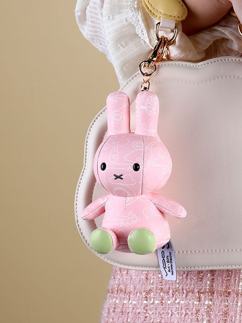 VIPO X Miffy Keychain - 10cm (White) - พวงกุญแจ - ผ้าฝ้าย/ผ้าลินิน ขาว