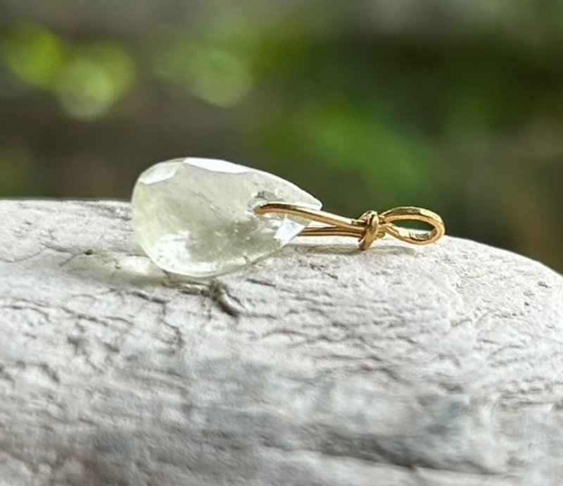 K24純金リビアングラス ペンダントトップ/ピアス◇K24 Pure Gold Libyan desert glass - 項鍊 - 寶石 藍色