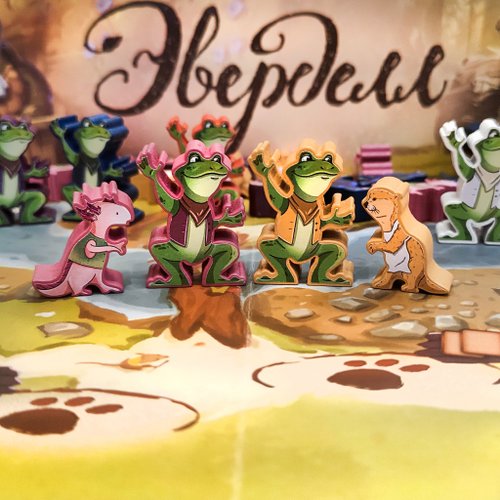 Holy Tokens 貼紙包與 Everdell Pearlbrook 棋盤遊戲相容