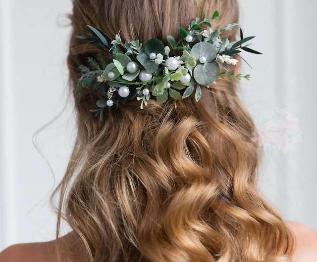Hair comb, Bridal Hair accessories, Flower Hair comb, Flower hair clip,  Weddings - Shop Serenity Hair Accessories - Pinkoi