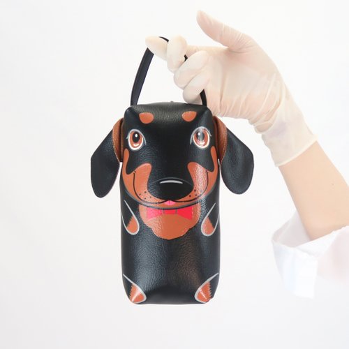 pipo89-dogs-cats Dachshund pencil pouch bag,make up case, handmade bag for every day essentials.