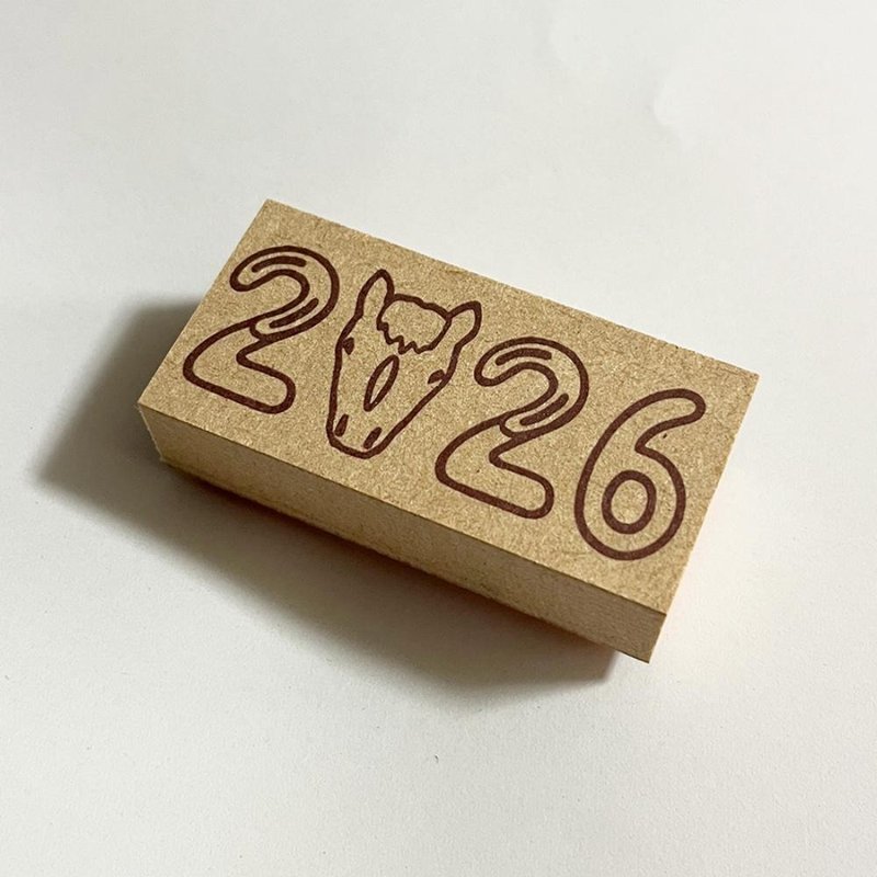 新年賀卡 2026 馬年 印章 橡皮章 - 印章/印台 - 橡膠 