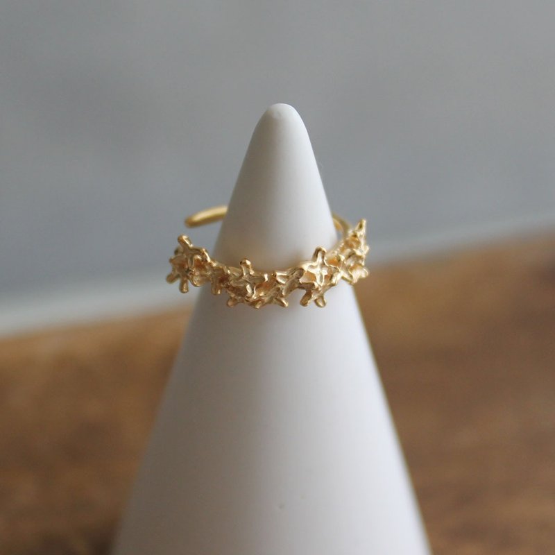 fragrant olive / 桂花 / ear cuff size : L - 耳環/耳夾/耳骨夾 - 銀 金色