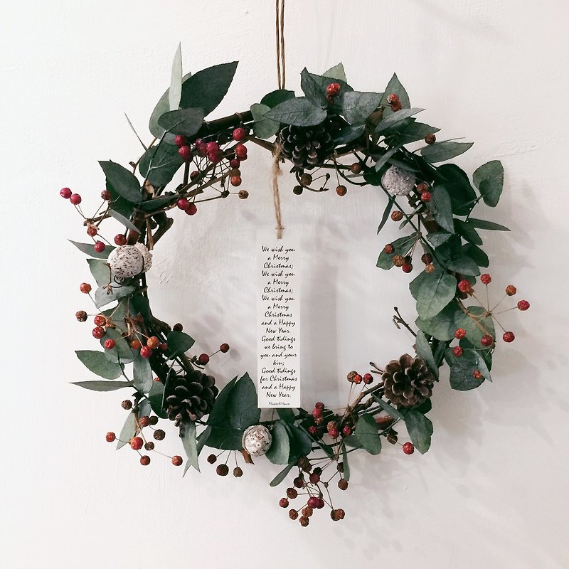 Light wreaths | dried fruit + wither Eucalyptus wreath [diameter 26cm] - Items for Display - Plants & Flowers Green