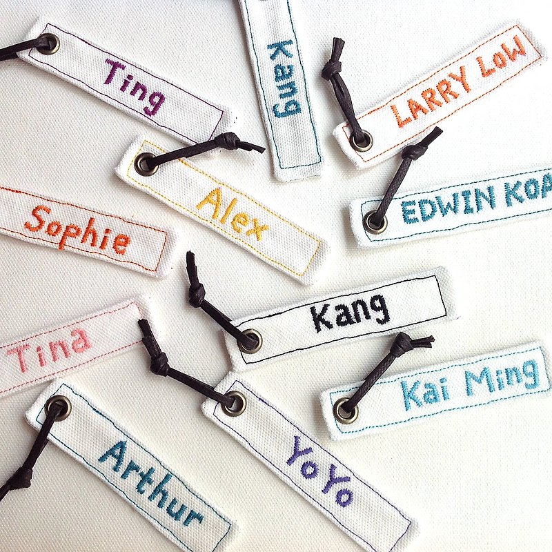 【Additional Features】woven name tags for My Glück's regular items - Charms - Cotton & Hemp Multicolor