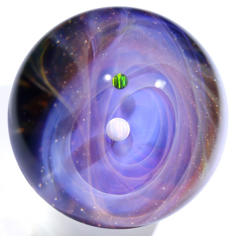 51mm Galaxy Glass Marble no.M149 - Items for Display - Glass Purple
