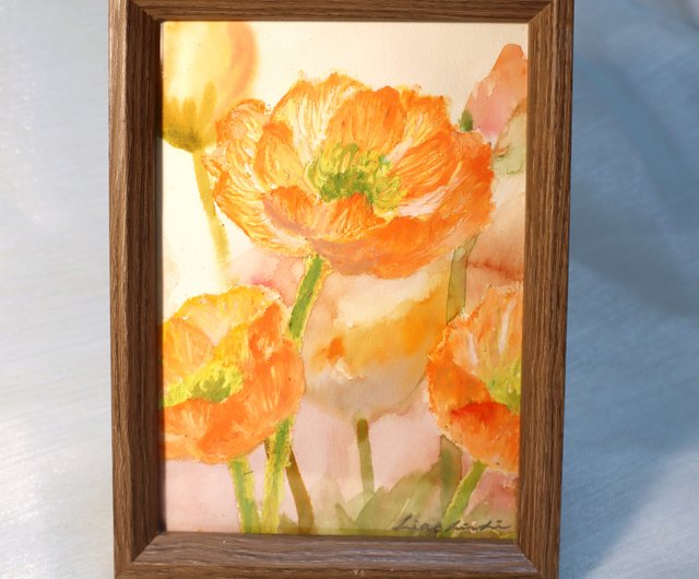 体験・アクティビティ】オイルパステル体験 花の絵画 癒し 額装