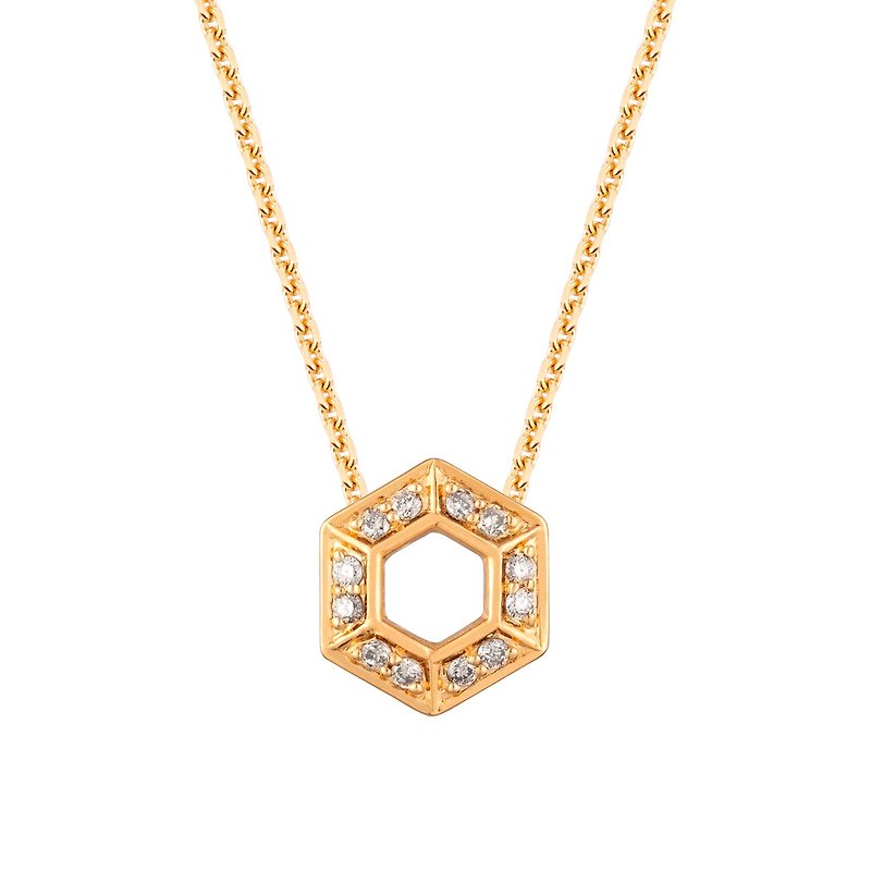 Arte Vitta Alveare Dolce Diamond Pendant Necklace - สร้อยคอ - เครื่องประดับ สีเหลือง