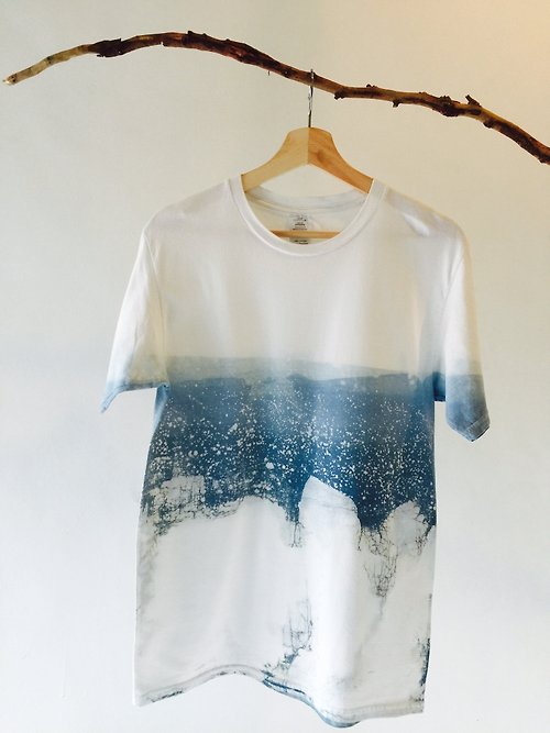 自在染 isvara 自在染isvara 手工藍染 海洋系列 你是唯一的海洋 純棉T-shirt