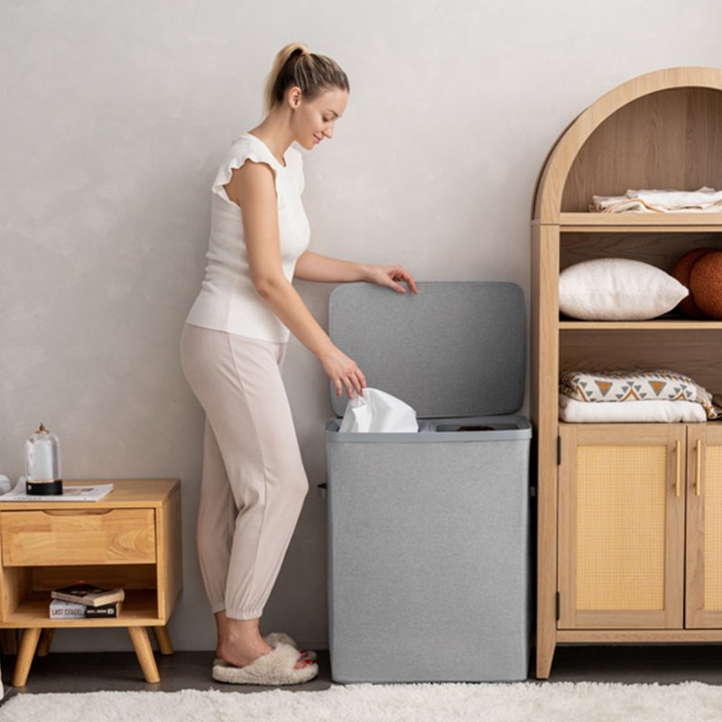 ELPHECO 雙格洗衣籃 ELPH100BA - 居家收納/收納盒/儲物盒 - 其他材質 