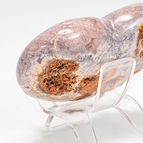 ハート　スタンド　瑪瑙　可愛い　特別 マダガスカル産]桜アゲート丸玉/桜瑪瑙スフィア（球体直径約36.3