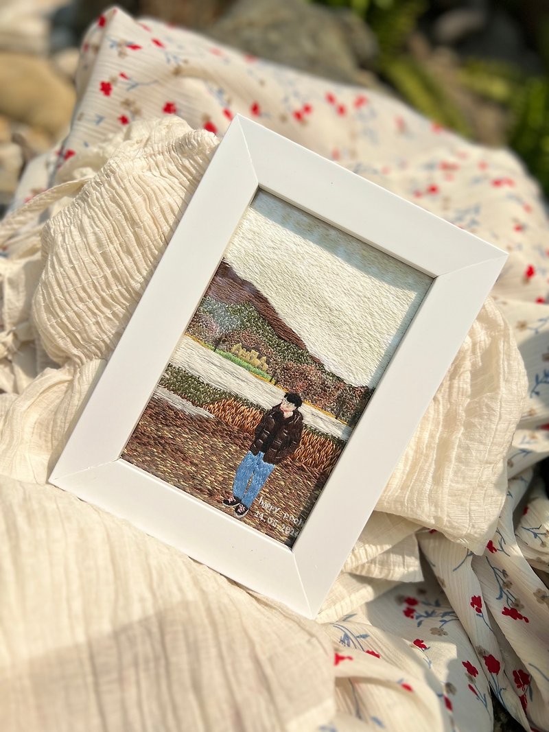 Embroidery fabric frame - Picture Frames - Thread Multicolor