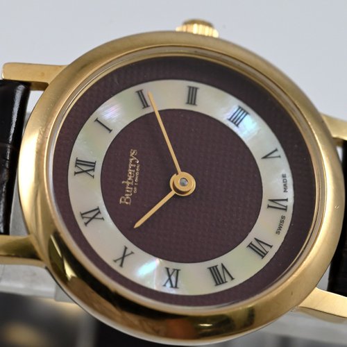 Burberrys クォーツ腕時計 シェル文字盤 ヴィンテージ Burberrys OF LONDON バーバリーズ 女性用腕時計