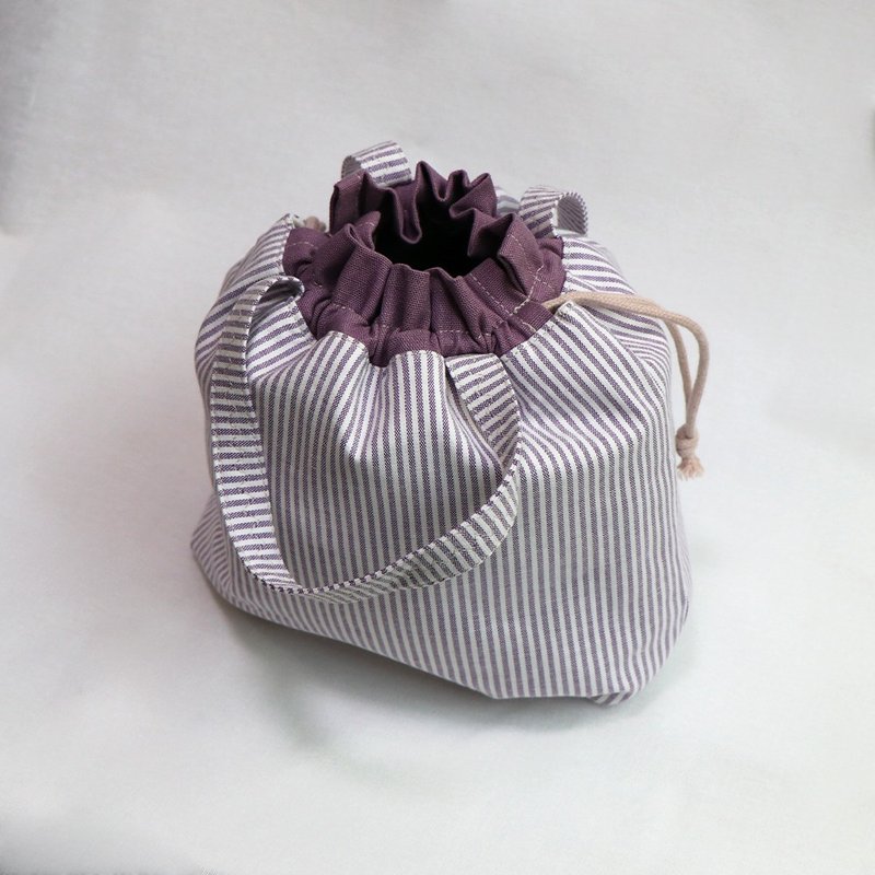 母親節活動【 MY HANDMADE 】日系束口小提袋l 日本棉布 l 手工車 - 手提包/手提袋 - 棉．麻 