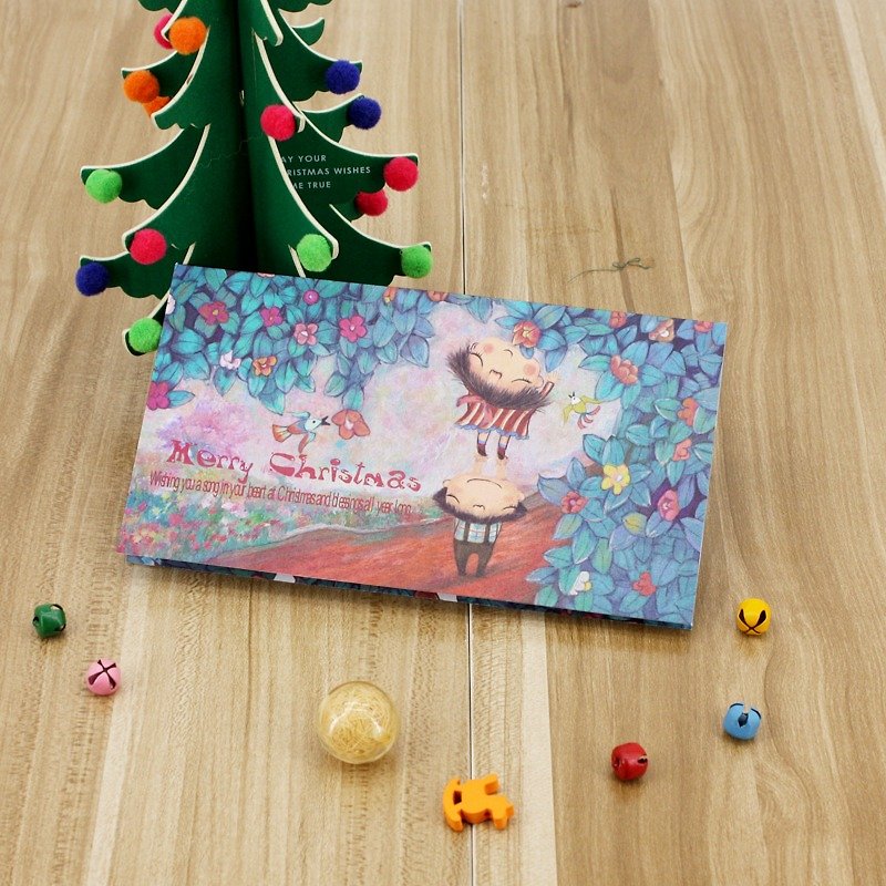ステフィーフルーツイラスト2小さな推測クリスマスカードS-GC004 - カード・はがき - 紙 