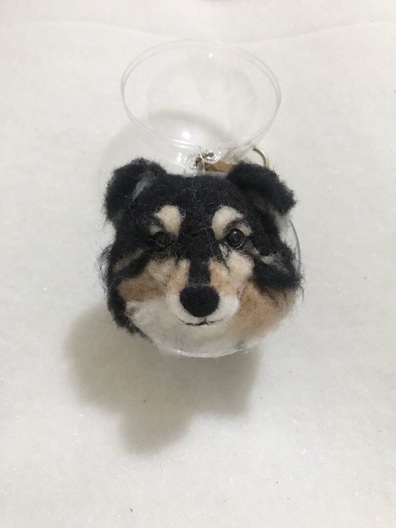 Customized 5-6 cm wool felt space ball key ring only staresther order - Keychains - Wool 