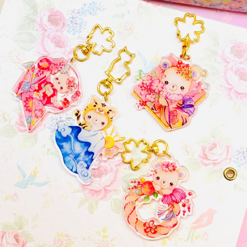 Little Alice Blue 【日本新年幸福匙扣】 - 鑰匙圈/鑰匙包 - 壓克力 多色