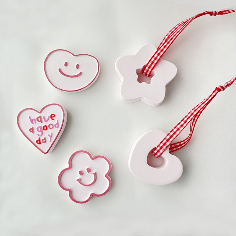 [Life Style] Pink Love Fragrance Magnet#Diffusing Stone#Table Small Things#Wedding Small Things - น้ำหอม - วัสดุอื่นๆ สึชมพู