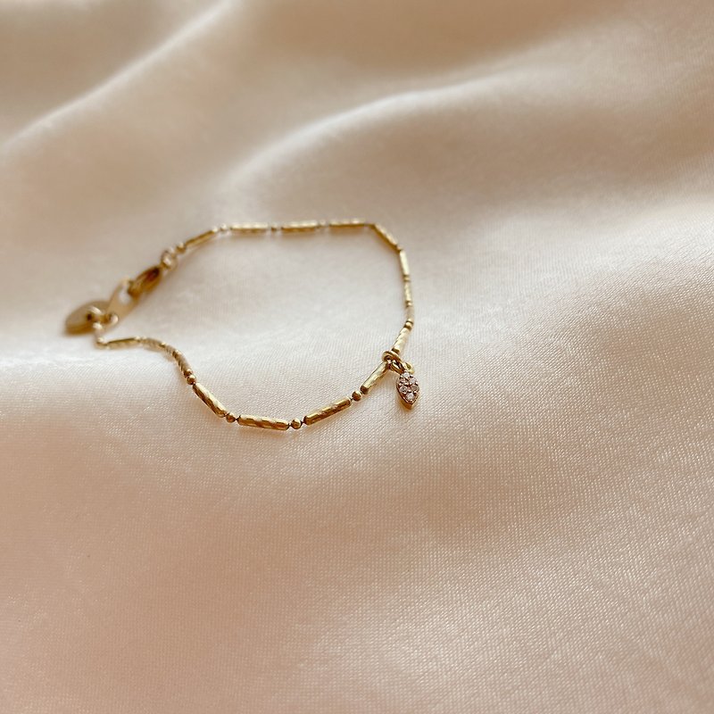 Path-Brass bracelet - สร้อยข้อมือ - ทองแดงทองเหลือง สีทอง